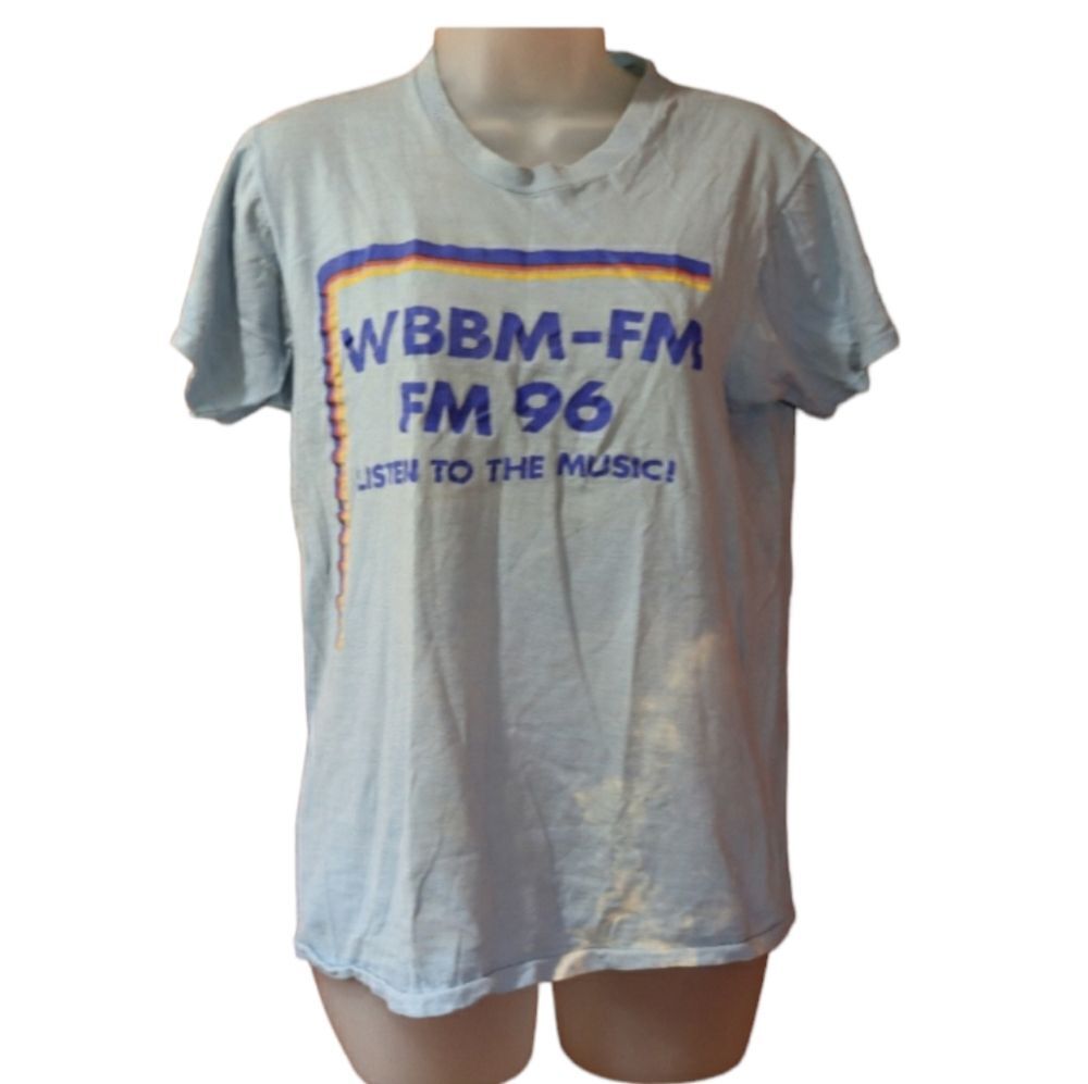 WBBM-FM 96 Chicago Vintage Single Stitch T-shirt Listen to the Music LG